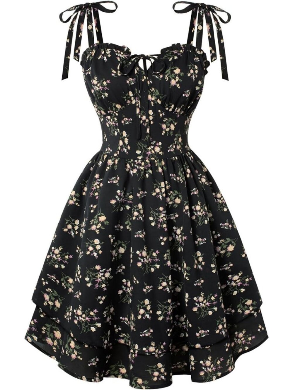 Floral Mini Dress for Women | Corset Style Graduation Sundress | Cute Summer